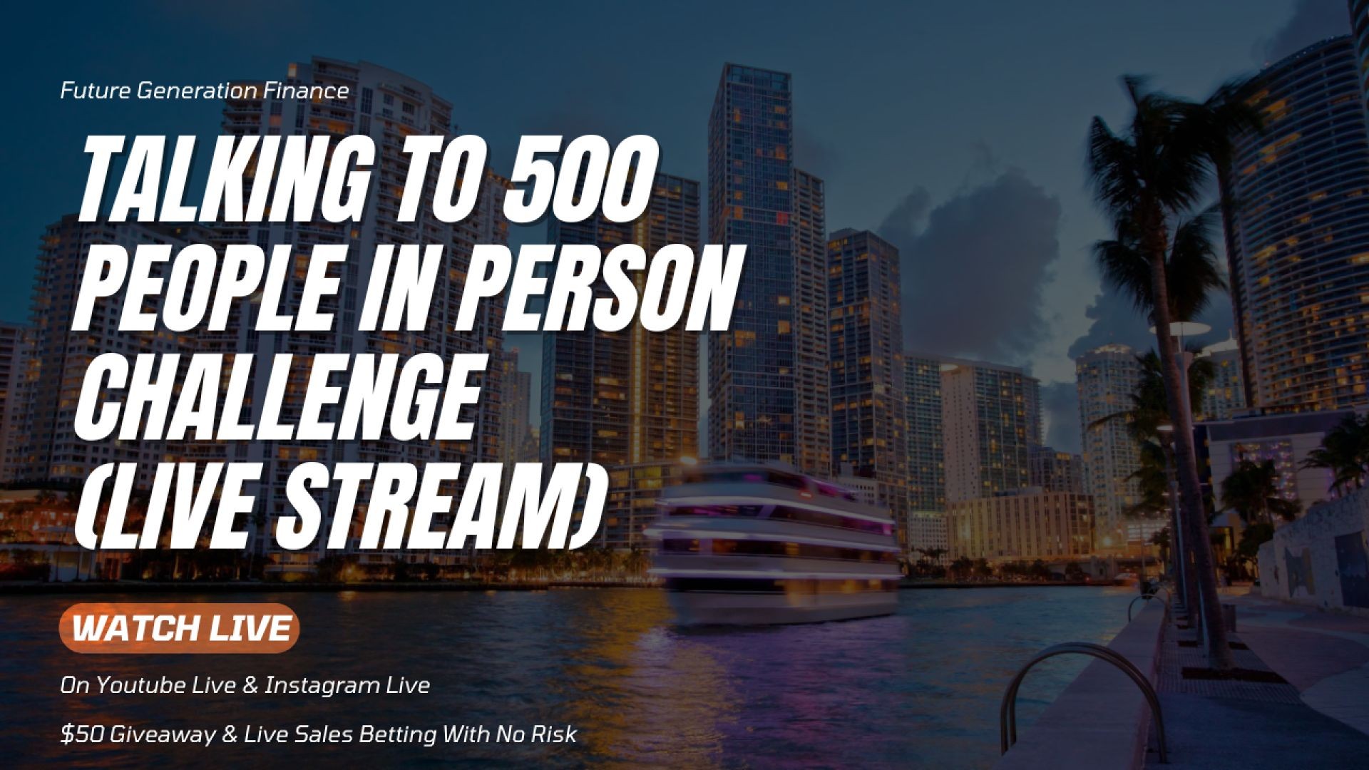 ⁣Live Stream Promo Video Of Our Miami In Person Challenge 2/2 7am-11:59pm