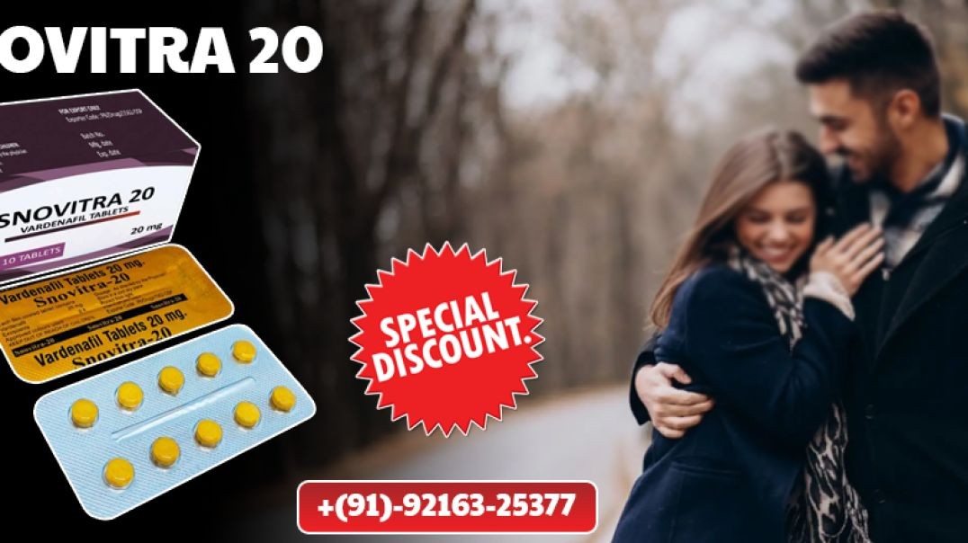 ⁣Affordable Relief from Erectile Disorder Among Men With Snovitra 20mg